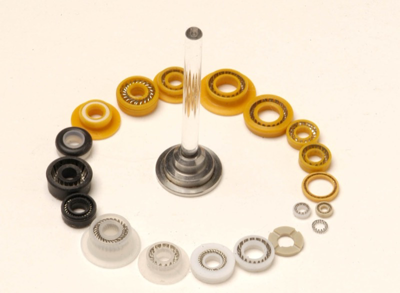Spring-energized polymer seals in various sizes and materials